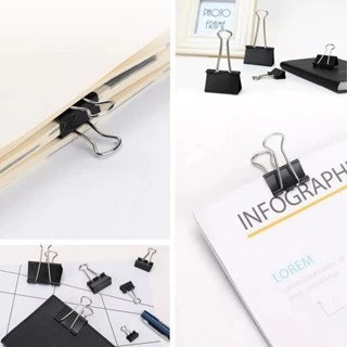 my-11134207-7rasj-mayzlihn1sza96.webp Black Metal Binder Clips 12PCS 19-51mm